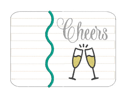 Mug Rug Cheers Champaigne Digital Design File