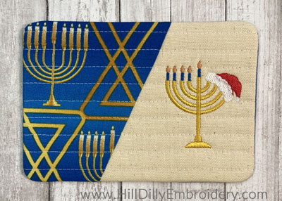 Mug Rug Chrismmukkah1 Digital Design File