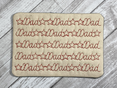 Mug Rug Dad StarQ Digital Design File
