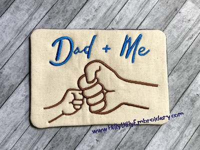 Mug Rug Dad and Me Digital Design File
