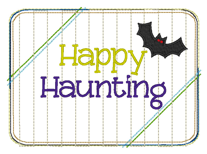 Mug Rug Happy Haunting Digital Design File