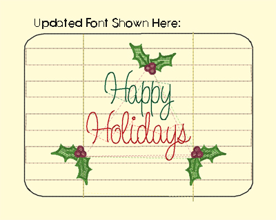 Mug Rug Happy Holidays2 Digital Design File