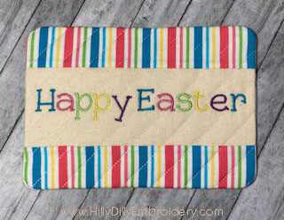 Mug Rug Happy Easter Digital Design File