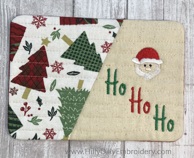 Mug Rug HoHo Santa Digital Design File