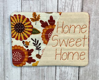Mug Rug Home Sweet Home Digital Design File