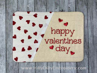 Mug Rug Happy V Day Digital Design File