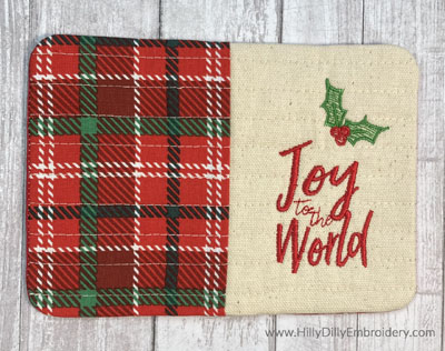 Mug Rug Joy to the World Digital Design File