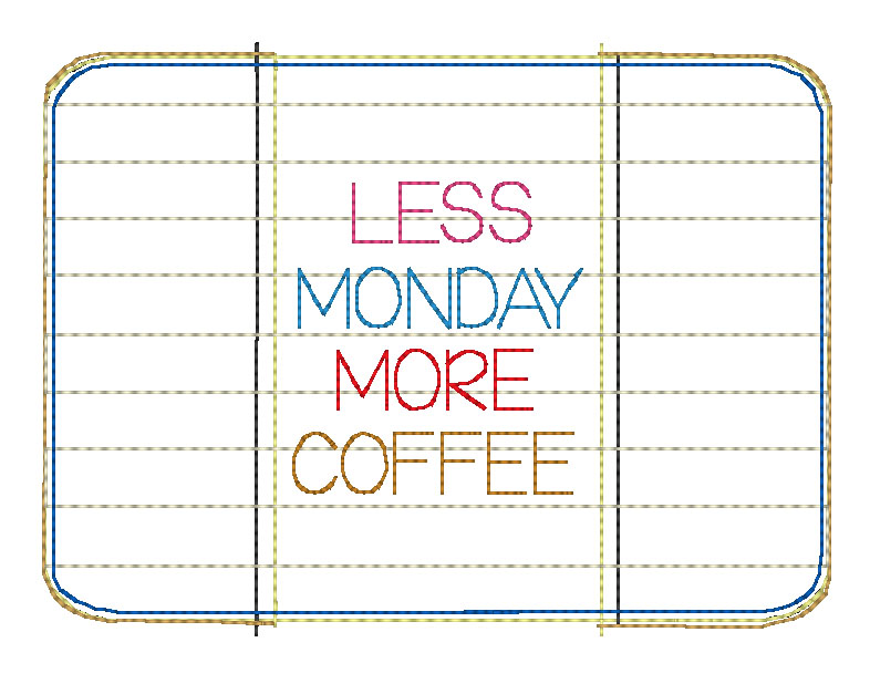 Mug Rug Less Monday Digital Design File