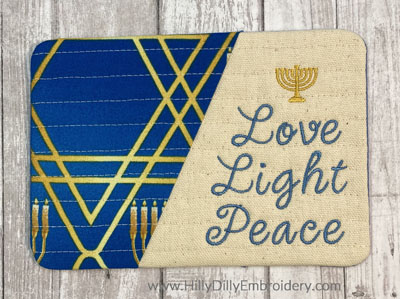 Mug Rug Love Light Peace Digital Design File