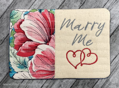 Mug Rug Marry Me1 Digital Design File