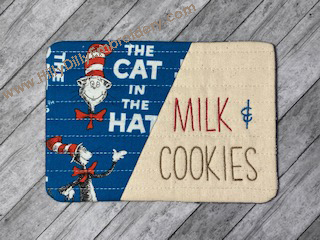 Mug Rug Milk and Cookies Digital Design File