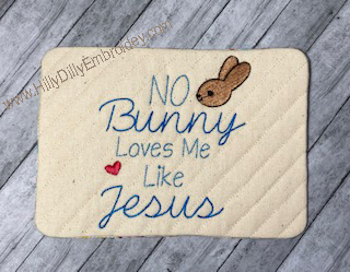 Mug Rug No Bunny Loves Digital Design File