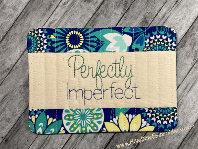 Mug Rug Perfectly Imperfect Digital Design File