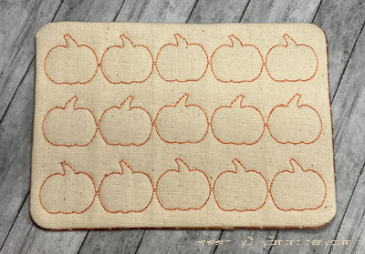Mug Rug Pumpkin Lines Digital Design File