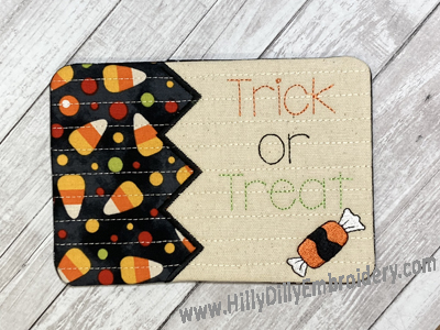 Mug Rug Trick or Treat Digital Design File
