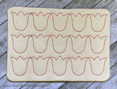 Mug Rug Tulip Lines Digital Design File