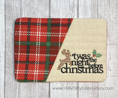 Mug Rug Night Before Christmas Digital Design File