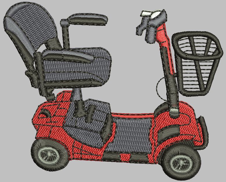 Med scooter 3x3 Digital Design File
