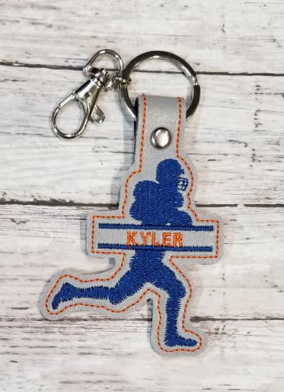 Monogram Football Player Snap Tab Digital File