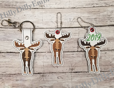 Moose with year option Eyelet Digital File