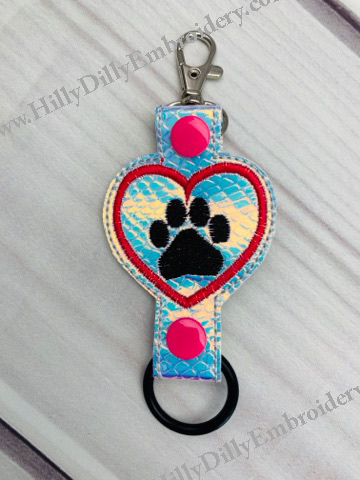 Paw in Heart Bottle Holder Digital File
