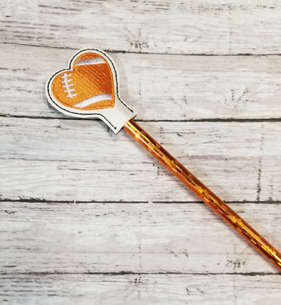 Pencil Football Heart Topper Digital File