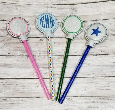 Pencil Circle Topper Blank Digital File