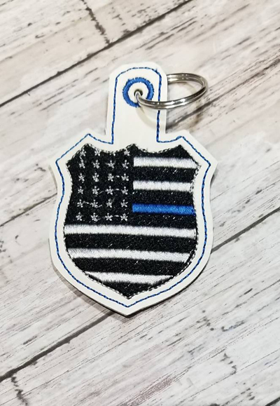 Police Shield Snap Tab & Eyelet Digital File