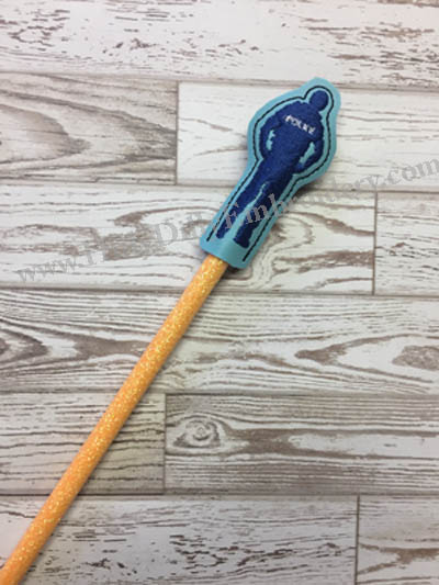 Policeman Silo Pencil Topper Digital Design File