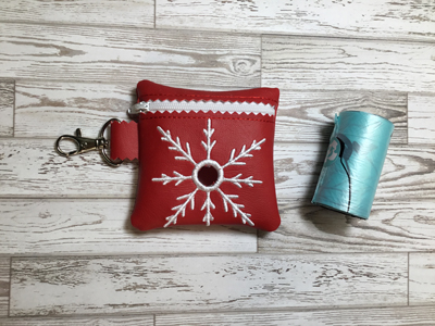 Poo Bag Snowflake 4x4 Digital Design File