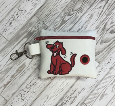 Poo Bag  Red Dog 5x7 Digital Design