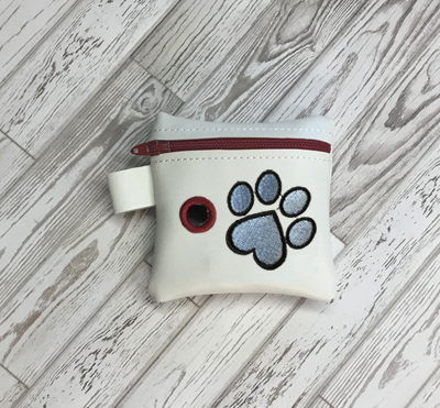 Poo Bag Heart Paw 4x4 Digital Design File