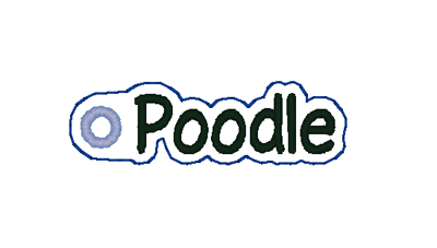 Poodle Word Charm Digital File