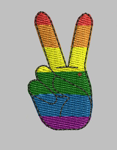 Pride Peace Fingers Eyelet & Snap Tab Digital File Set
