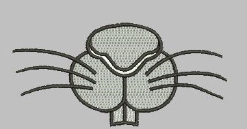 Rabbit2 Nose Quick Stitch Digital Design File