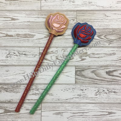 Rose Stencil Pencil Topper Digital Design File