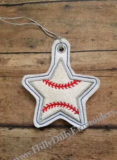 Star Baseball Eyelet Digital Design