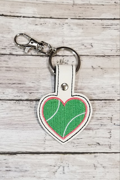 Tennis Heart Snap Tab Digital File