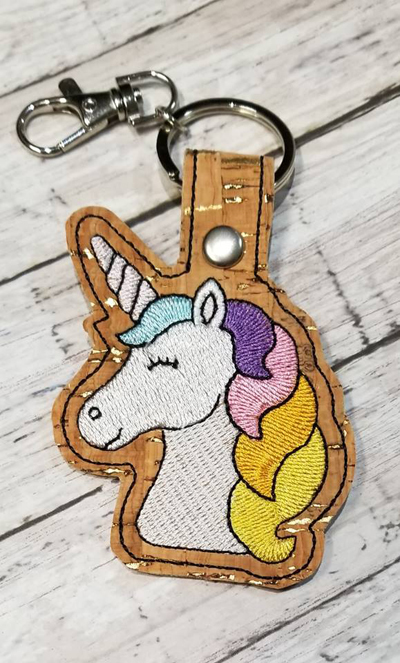 Unicorn Head Snap Tab Digital File