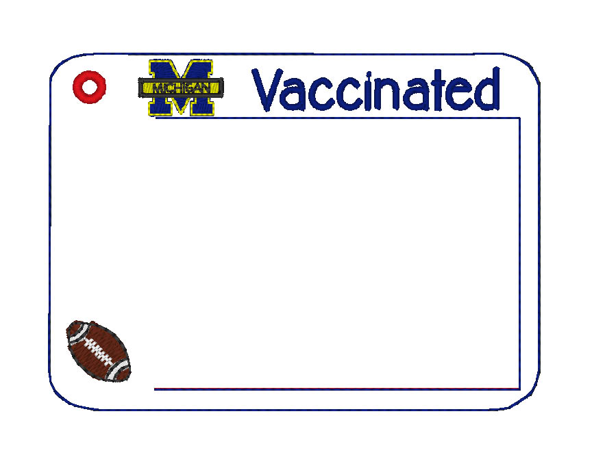 Vaccine Card Holder Michigan Football