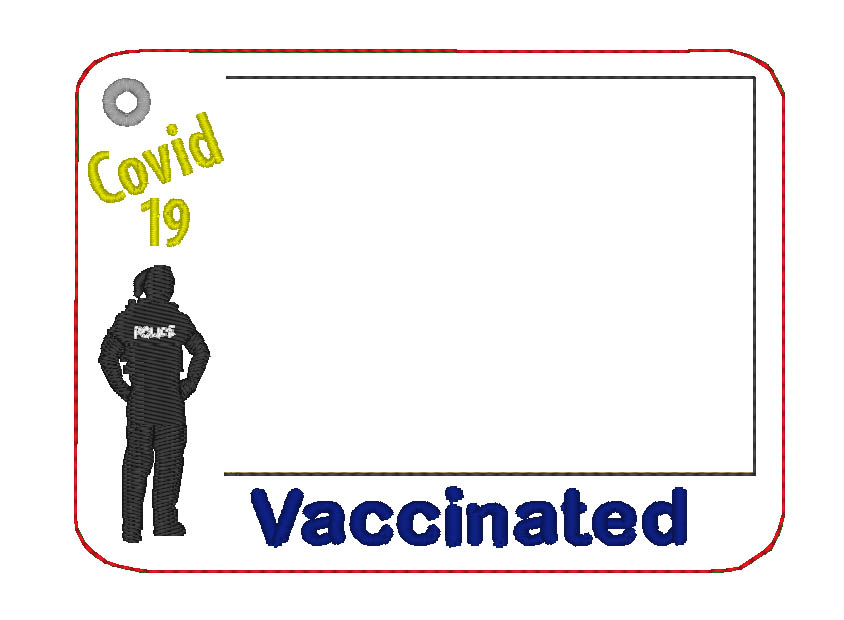 Vaccine Card Holder Police Woman