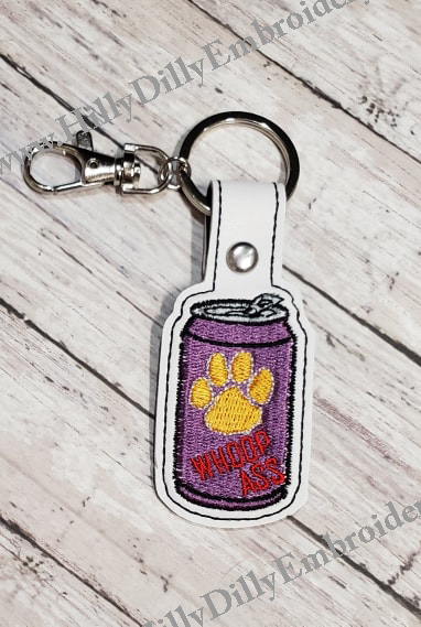 Whoop Ass Can Paw Print Snap Tab Digital File