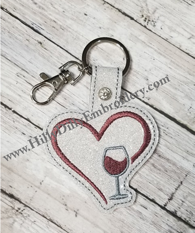 Wine Heart Snap Tab Digital File