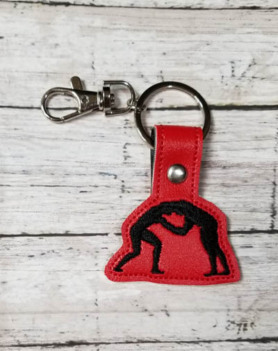 Wrestler Silhouette Snap Tab Digital Design