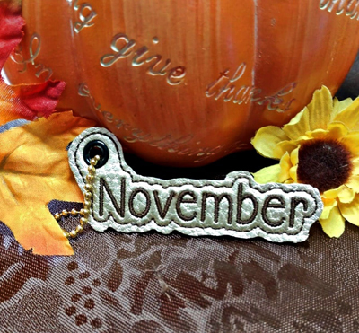 November Month Charm Digital File