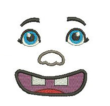 Doll Face2 Embroidery Digital File