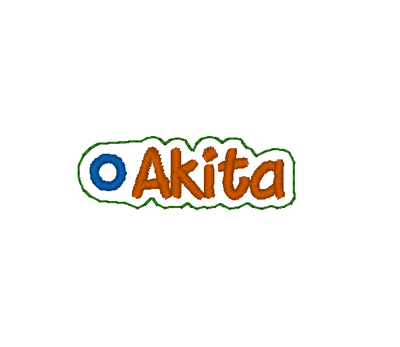 Akita Word Charm Digital File