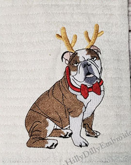 Bulldog Reindeer 4x4 Digital Design File