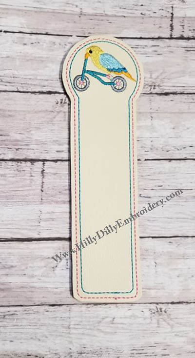 Circus Bird Bike Book Marker Digital File