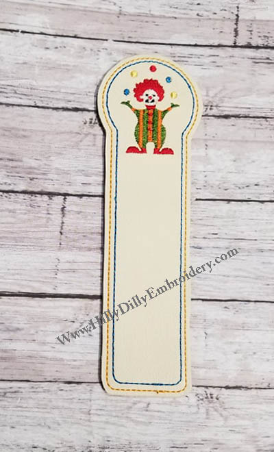 Circus Clown Book Marker Digital File